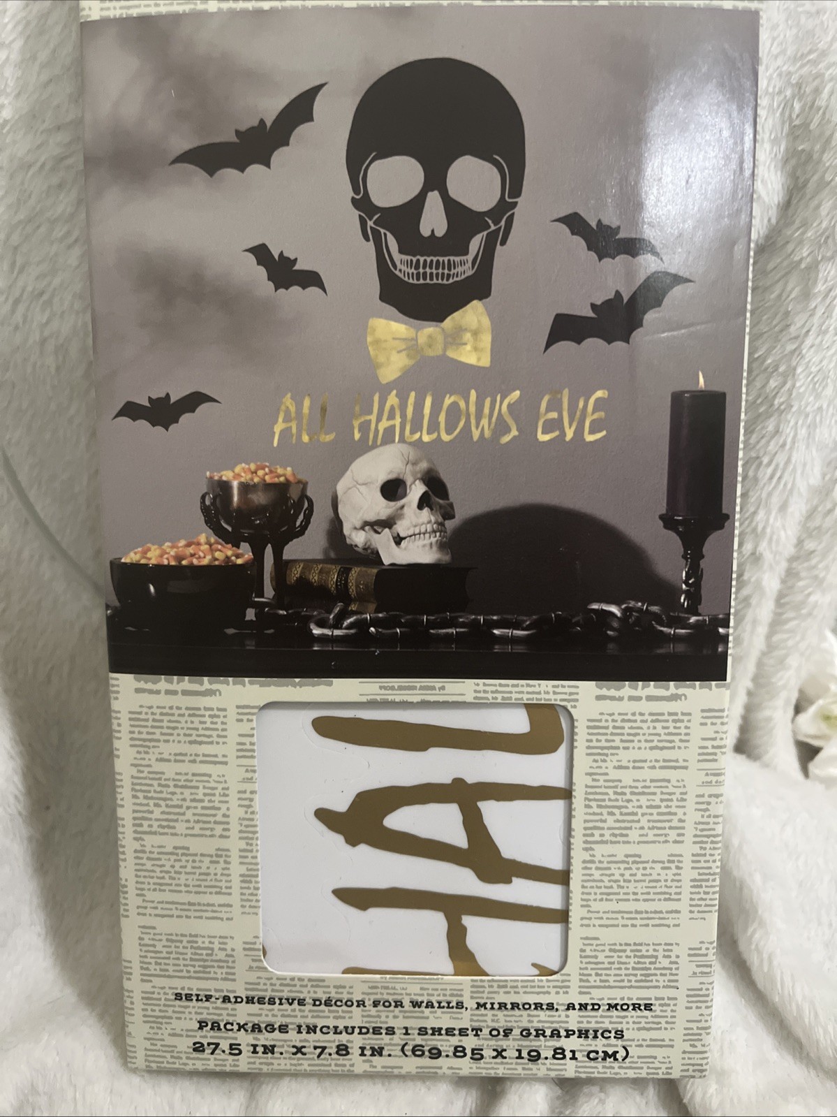 Halloween Foil Wall Art ~Hocus Pocus ~Hallows Eve ~Do Not Enter~ Self Adhesive