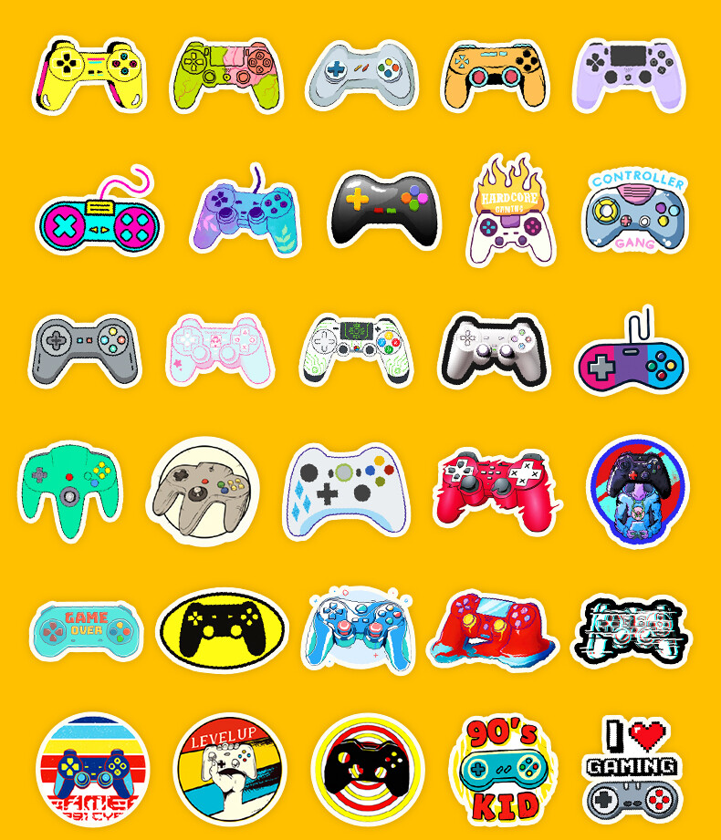 50Pcs Stickers Nintendo Xbox PS5 Video Game Controllers Luggage Laptop Car Vinyl