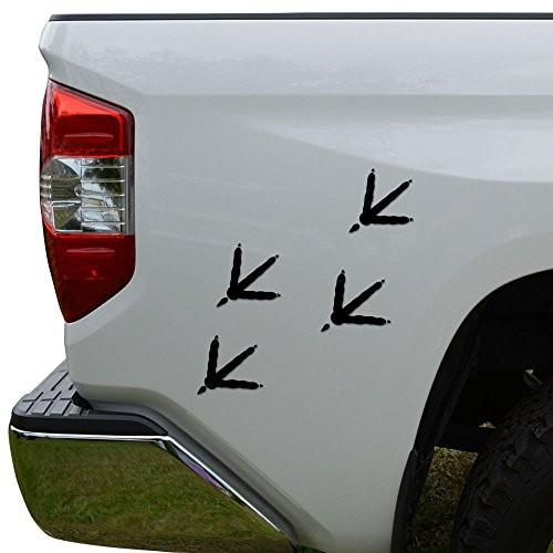 Rosie Decals Wild Turkey Tracks Prints – Die Cut 06"/15" Tall – Gloss Black