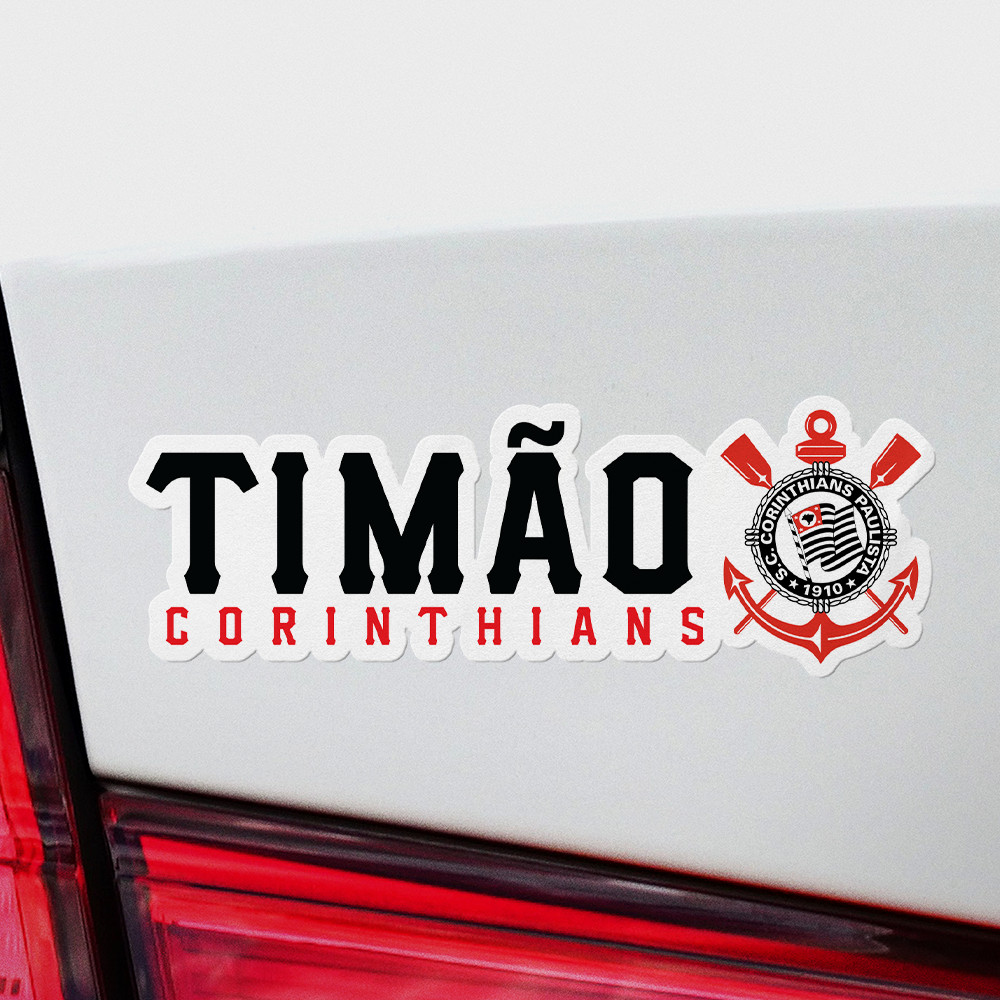 4 Pack – Corinthians Brazil Vinyl Sticker Decal Adesivo Timao Poderoso Paulista