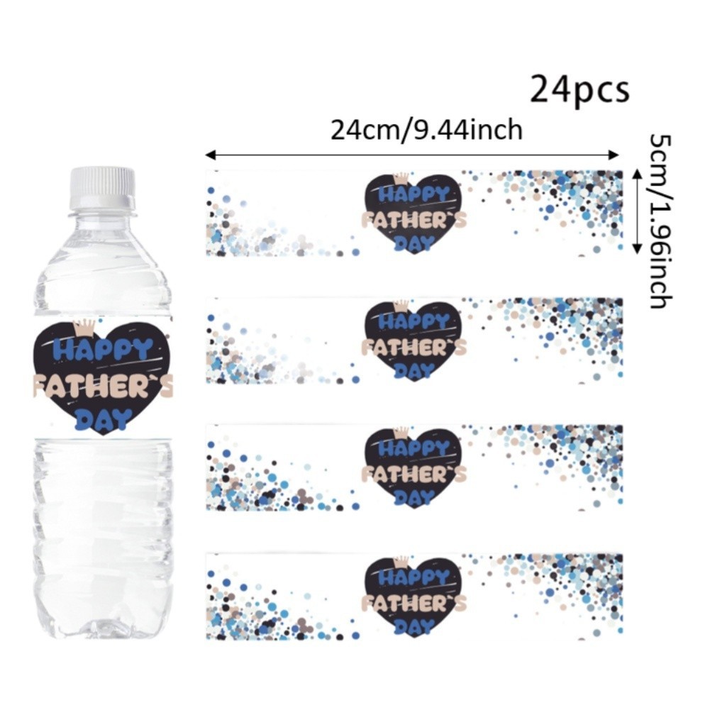 Father Day Bottle Stickers Bright Vibrant Colors Quick Hassle-free Application