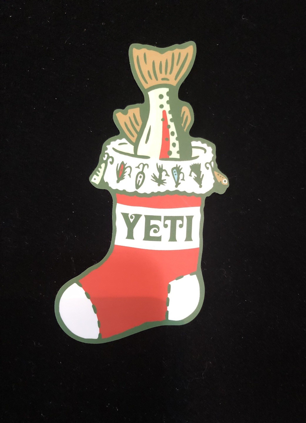 Rare Yeti Authentic Christmas Stocking Sticker