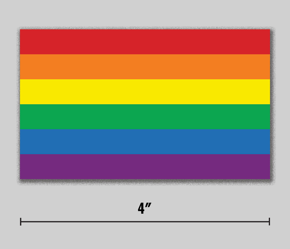 Rainbow Pride Sticker LGBTQ+ Flag 4" Vinyl Decal