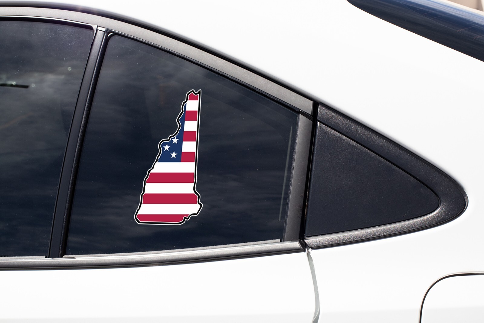 State of New Hampshire Flag Map Sticker Decal USA New Hampshire State