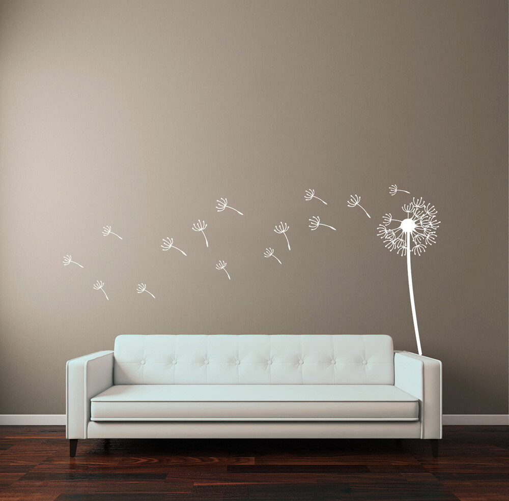 Flower Dandelion Large Vinyl Wall Art Sticker mural Home Bedroom Decoration uk