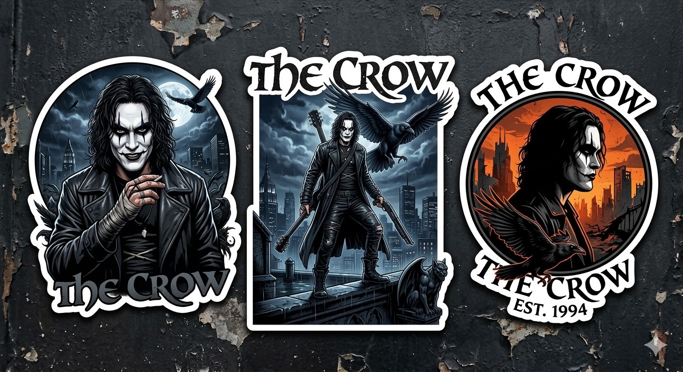 3 The Crow Stickers Decal Phone Laptop