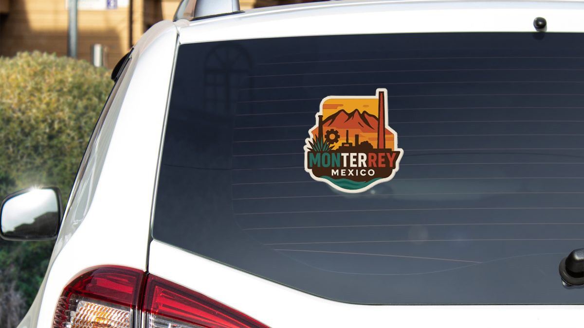 Monterrey Mexico Sticker Decal Vinyl Die-Cut City Skyline Landmark Design