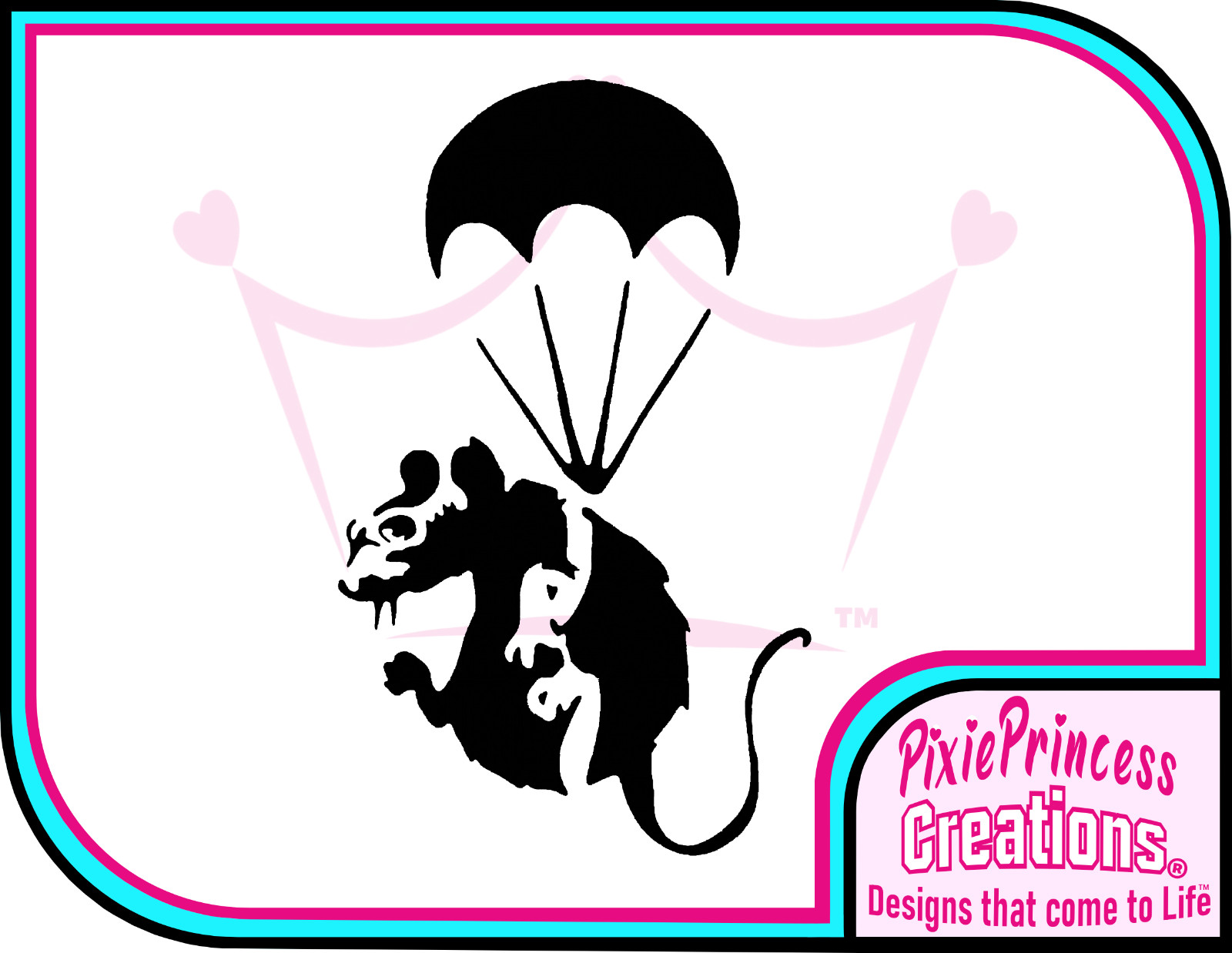 Banksy I Paratrooper Rat Vinyl Sticker Wall Art Poster Car Van Home Decor Decal
