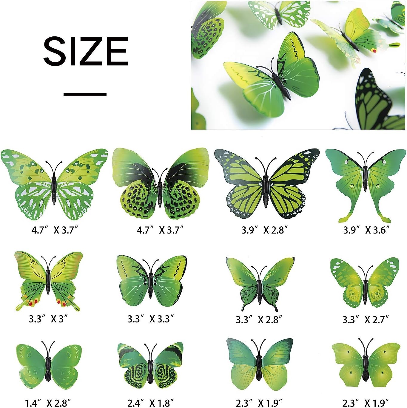 84 Pcs Butterfly Wall Stickers 3D Aesthetic DIY Art Decor for Party Decoration