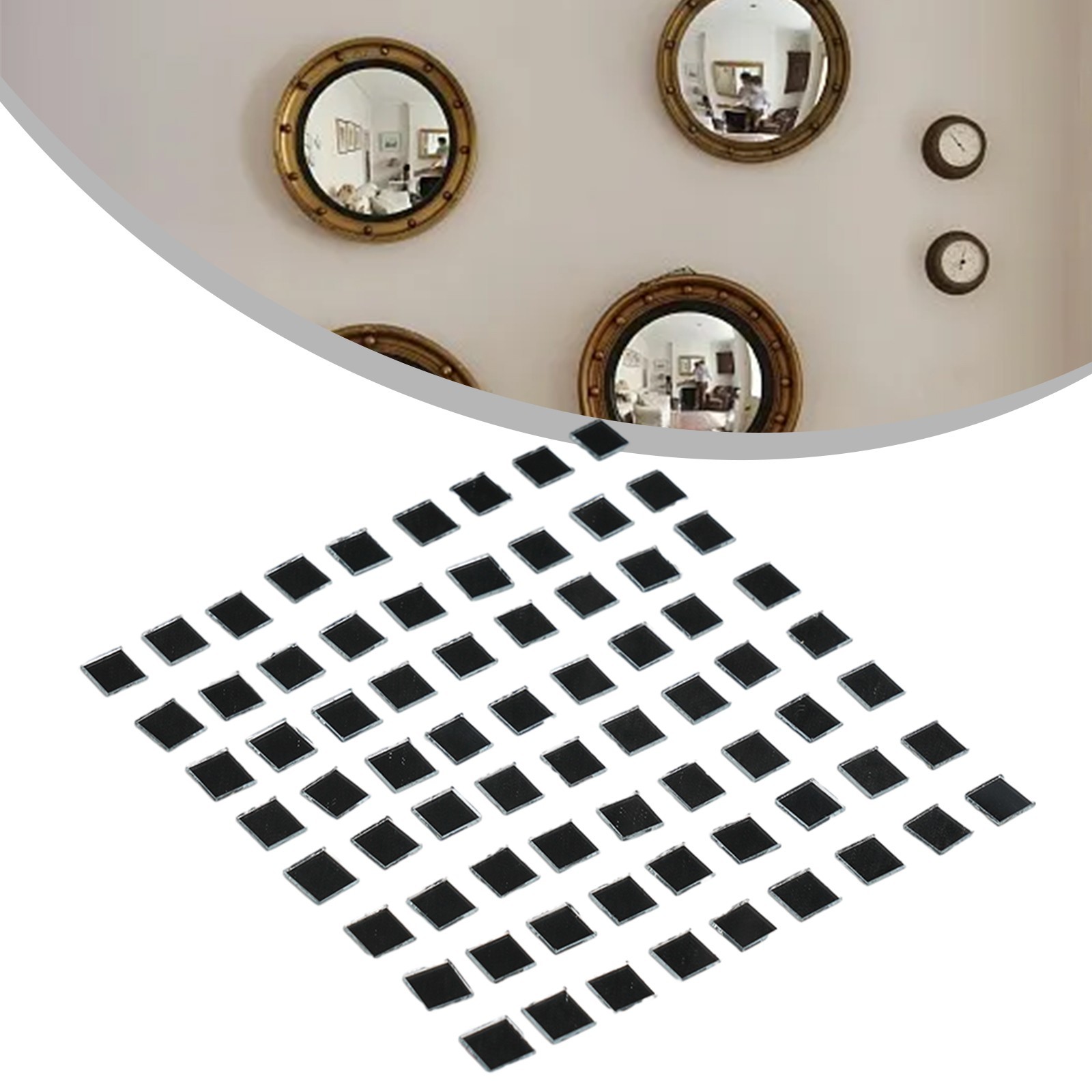 Mirror Stickers Gold Rose Gold Self-adhesive Silver Small Square Tiles