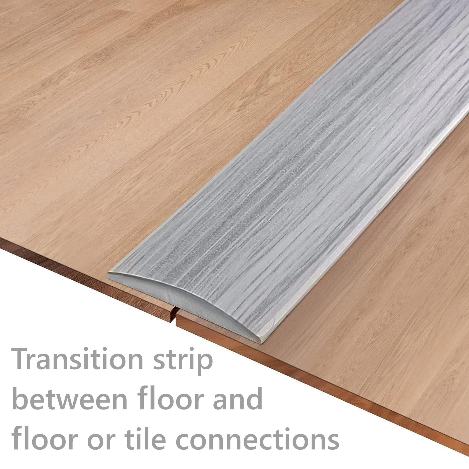 Self-Adhesive Vinyl Laminate Floor Strip, 10ft x 2in Flat Divider for Joining…