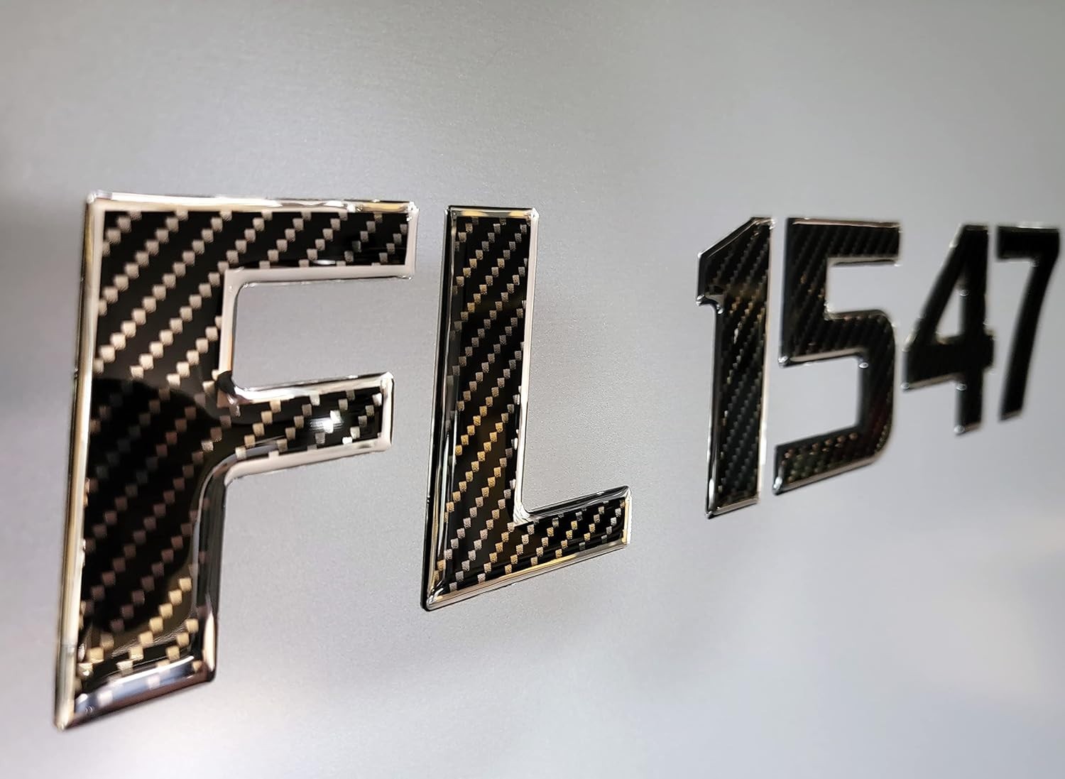 Carbon Fiber Boat Numbers and Letters 3” Waterproof Marine Registration Decals
