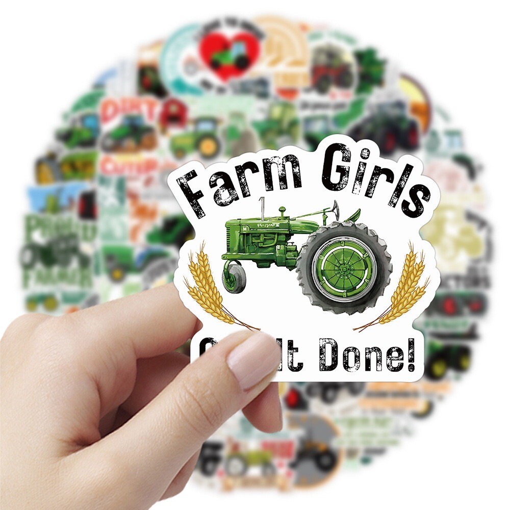 10 Random Farming Tractor Stickers Farm Life Decals Hydro Yeti Car Free Shipping