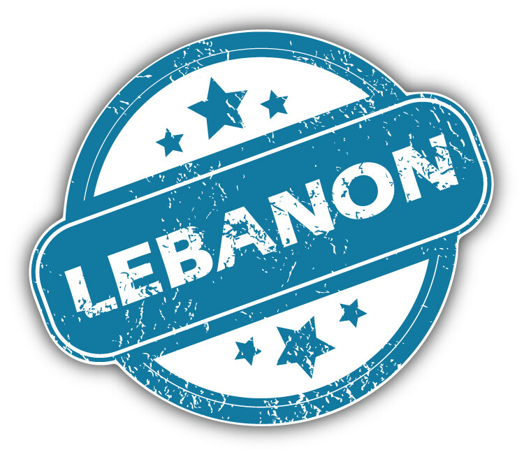 Lebanon Grunge Stamp Car Bumper Sticker Decal