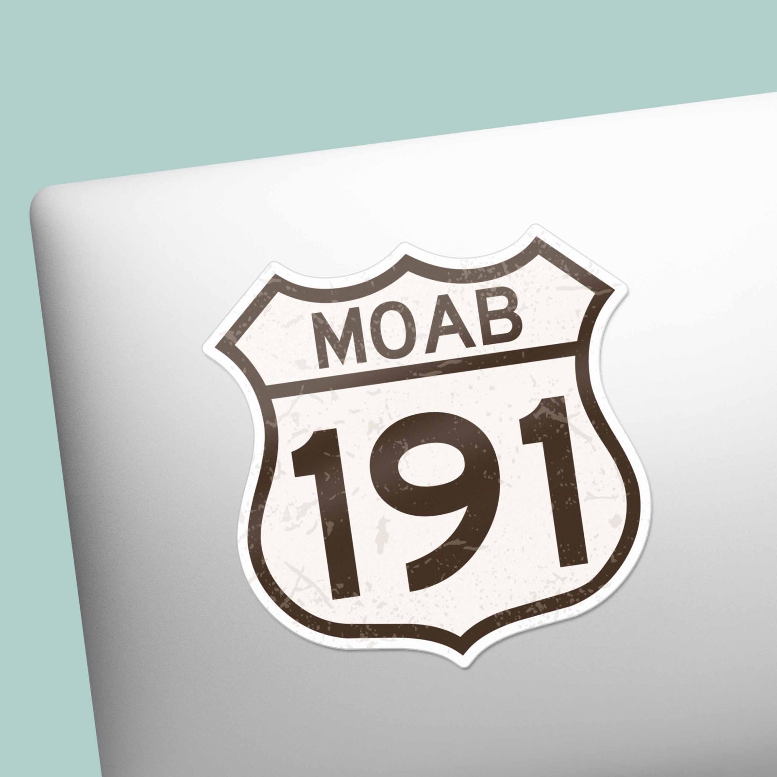 Moab Utah Highway 191 Road Sign Sticker – Arches National Park Decal for Laptop