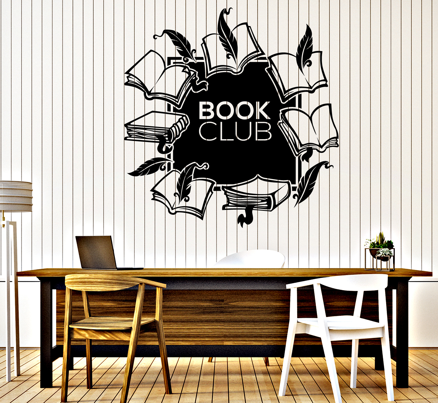Wall Vinyl Decal Vintage Edition Book Guill Book Club Interior Decor z4650