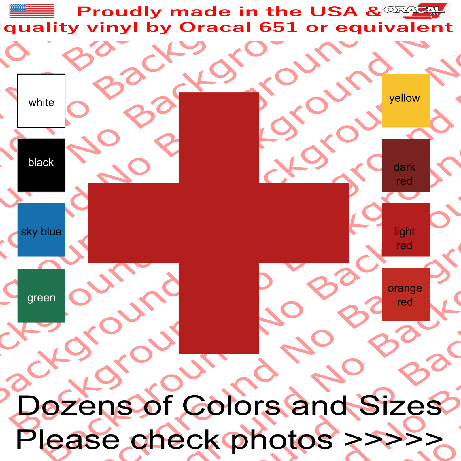 Red Cross Vinyl Die Cut Decal Sticker | Medical First Aid Plus Sign Symbol FY164