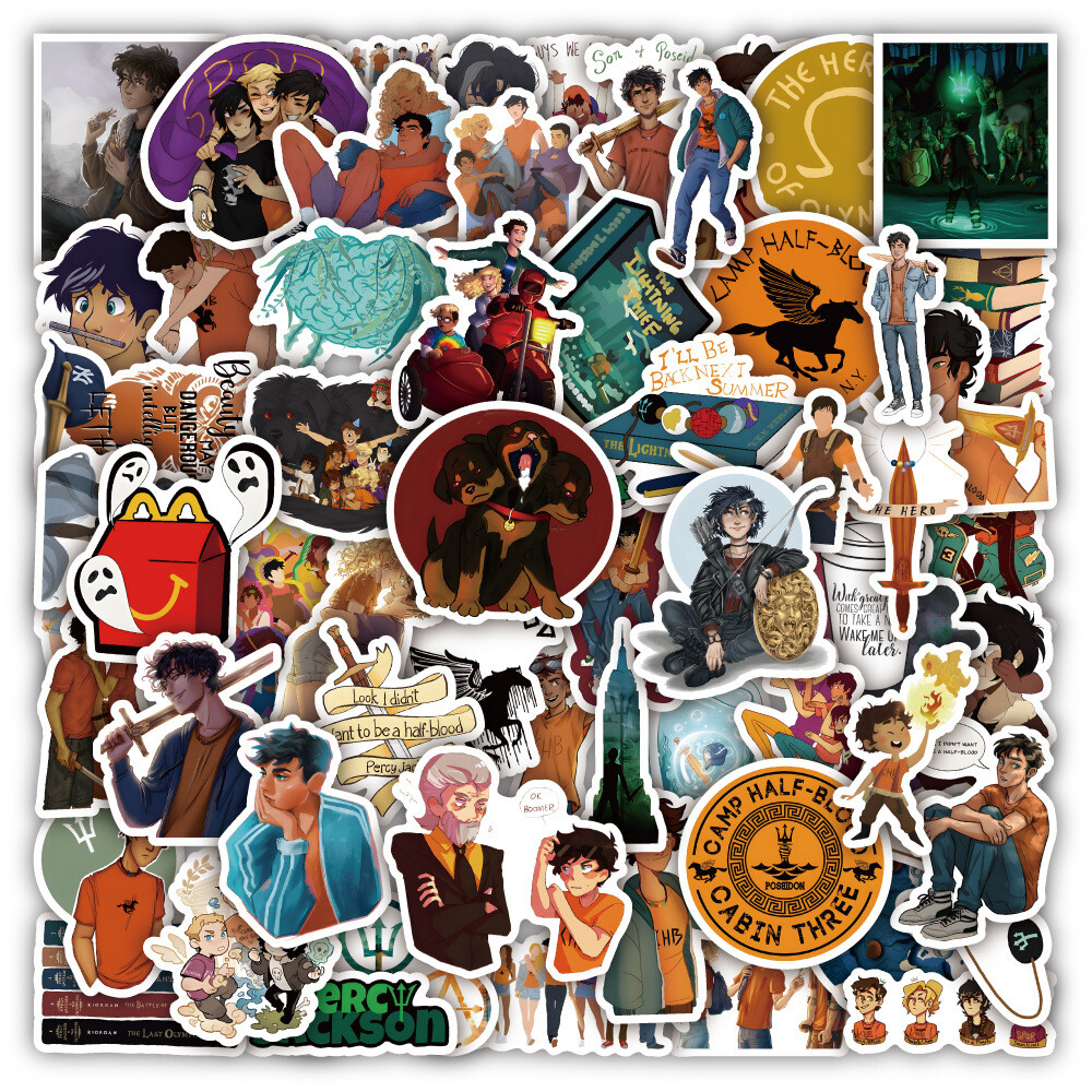 120Pcs Percy Jackson Sticker for Kids Teens Girls Scrapbooking Water Bottles
