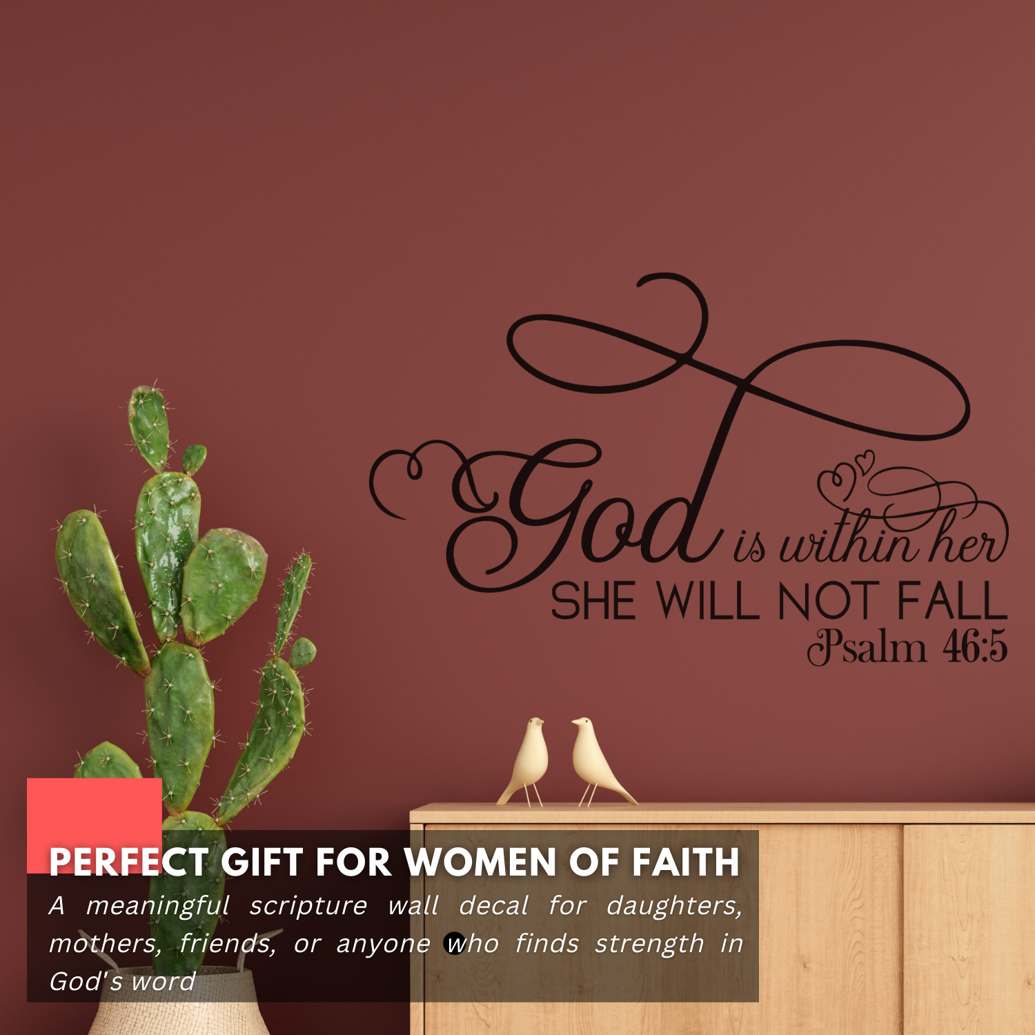 God is Within Inspirational Religious Wall Decal Sticker Quote Home Vinyl Decor