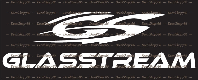 Glassstream Boats – Outdoor Sports – Vinyl Die-Cut Peel N' Stick Decals/Stickers