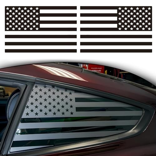 Rear Quarter Window Decal for Car SUV Trucks, Universal Matte American Flag