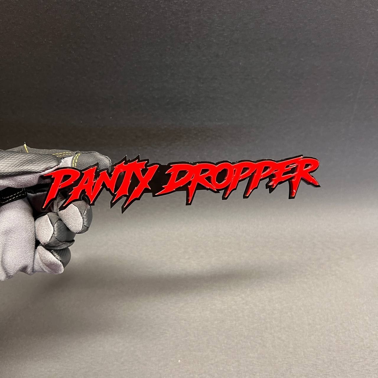 1PC PANTY DROPPER Custom 3D Text Car Badge Fender Emblem Tailgate Toolbox Decal