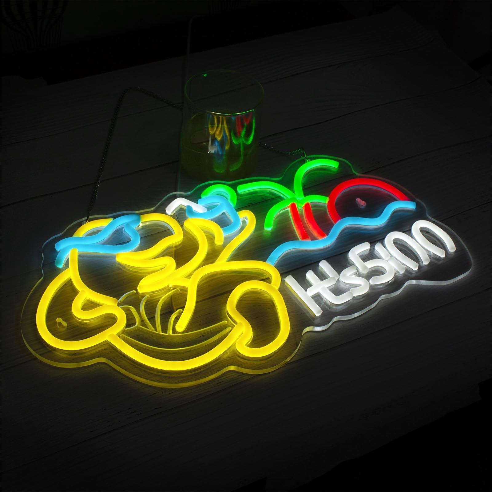 Turtle Have A Drink Neon Signs for Wall Decor, Its 5 00 O'clock Led Neon Ligh…