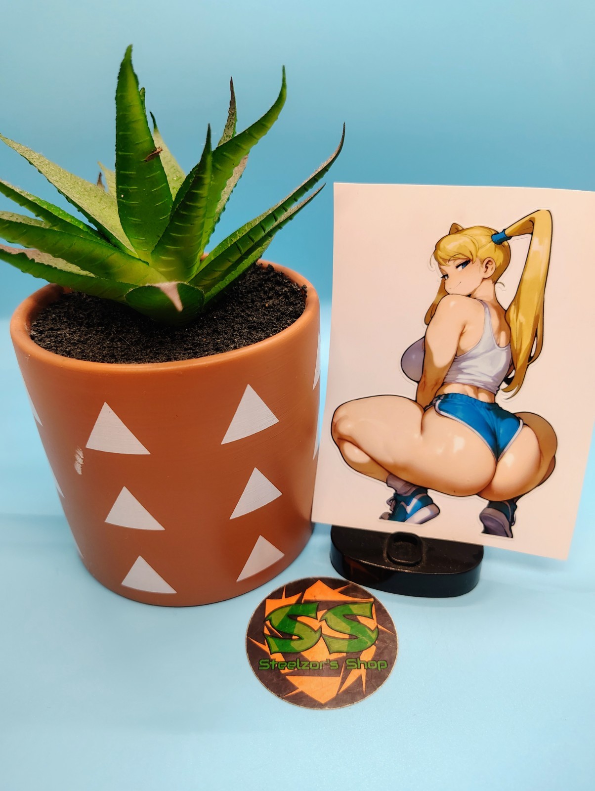 (4.5 Inches) Athletic Anime Girl (Thicc Rearview) Water-Resistant Vinyl Sticker