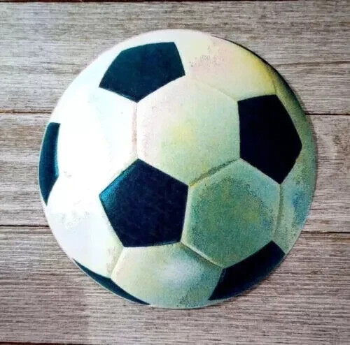 soccer ball sports wall safe sticker weathered look 4.5 inch 1pc