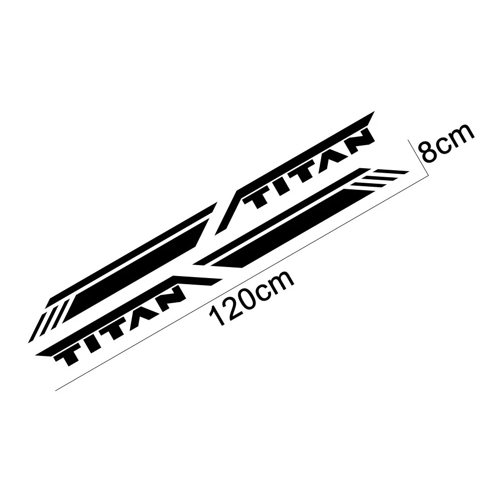 Aftermarket Trunk Side Stripe Decal for Nissan Titan Pro-4X | Pickup Truck Viny