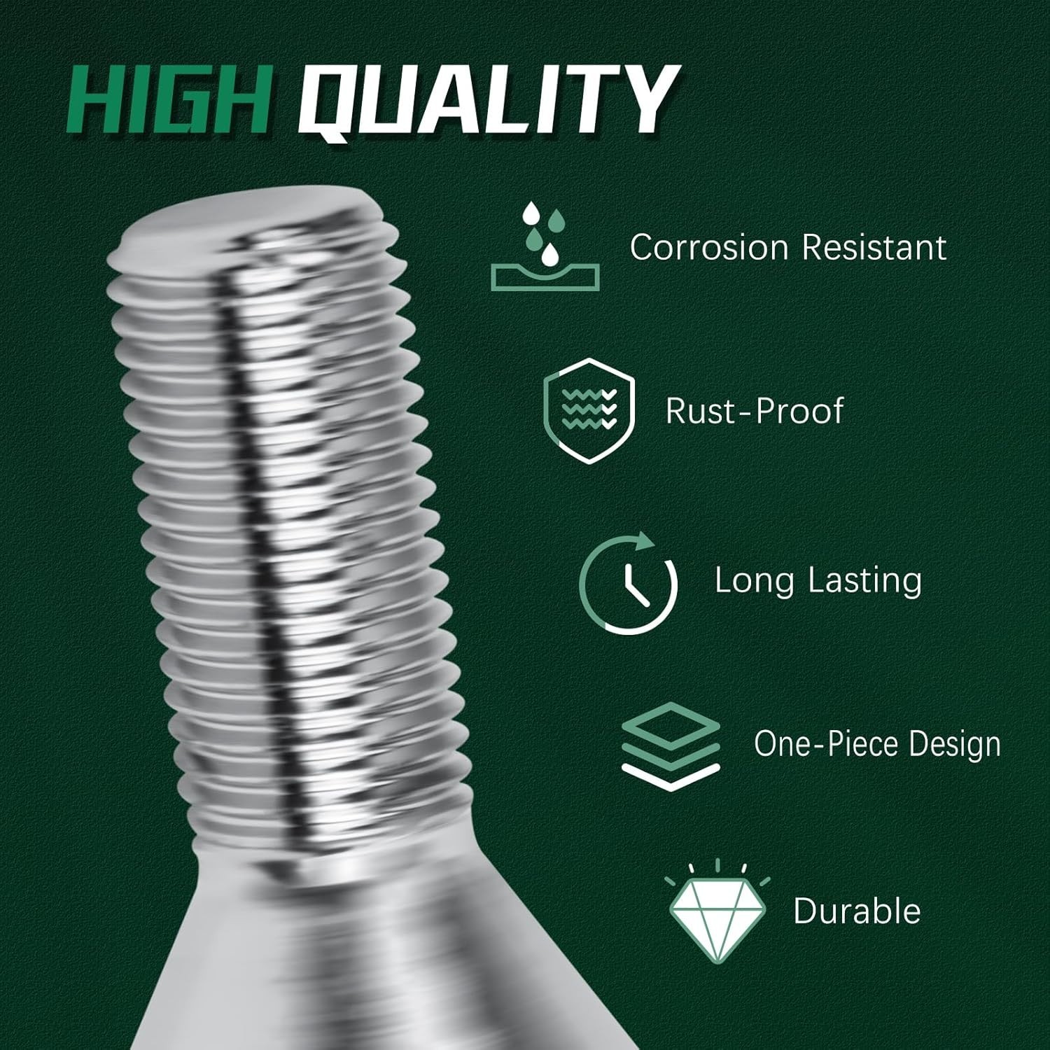 611-005 M12*1.25 One-Piece Wheel Lug Bolts 20pcs for 2014-2023 Jeep Cherokee,201