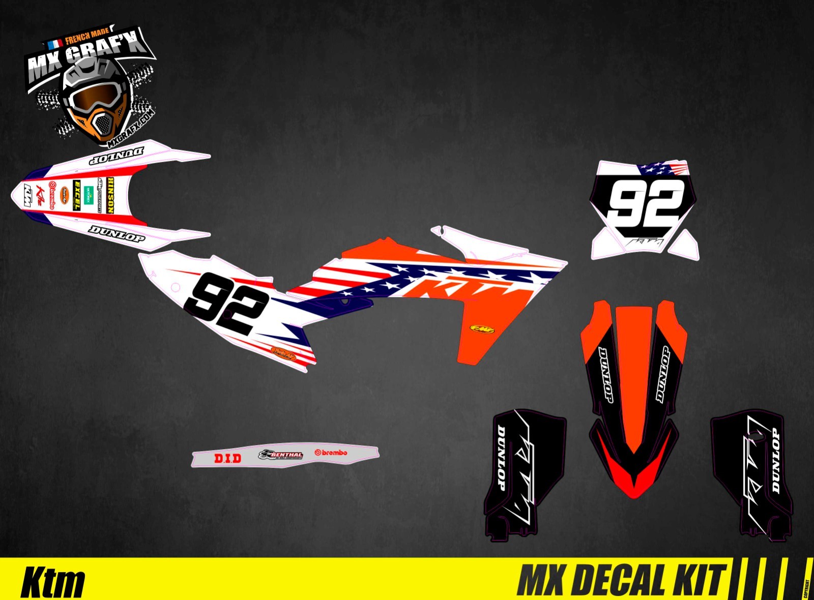 MX Decal Kit For KTM SX / SX-F – USA