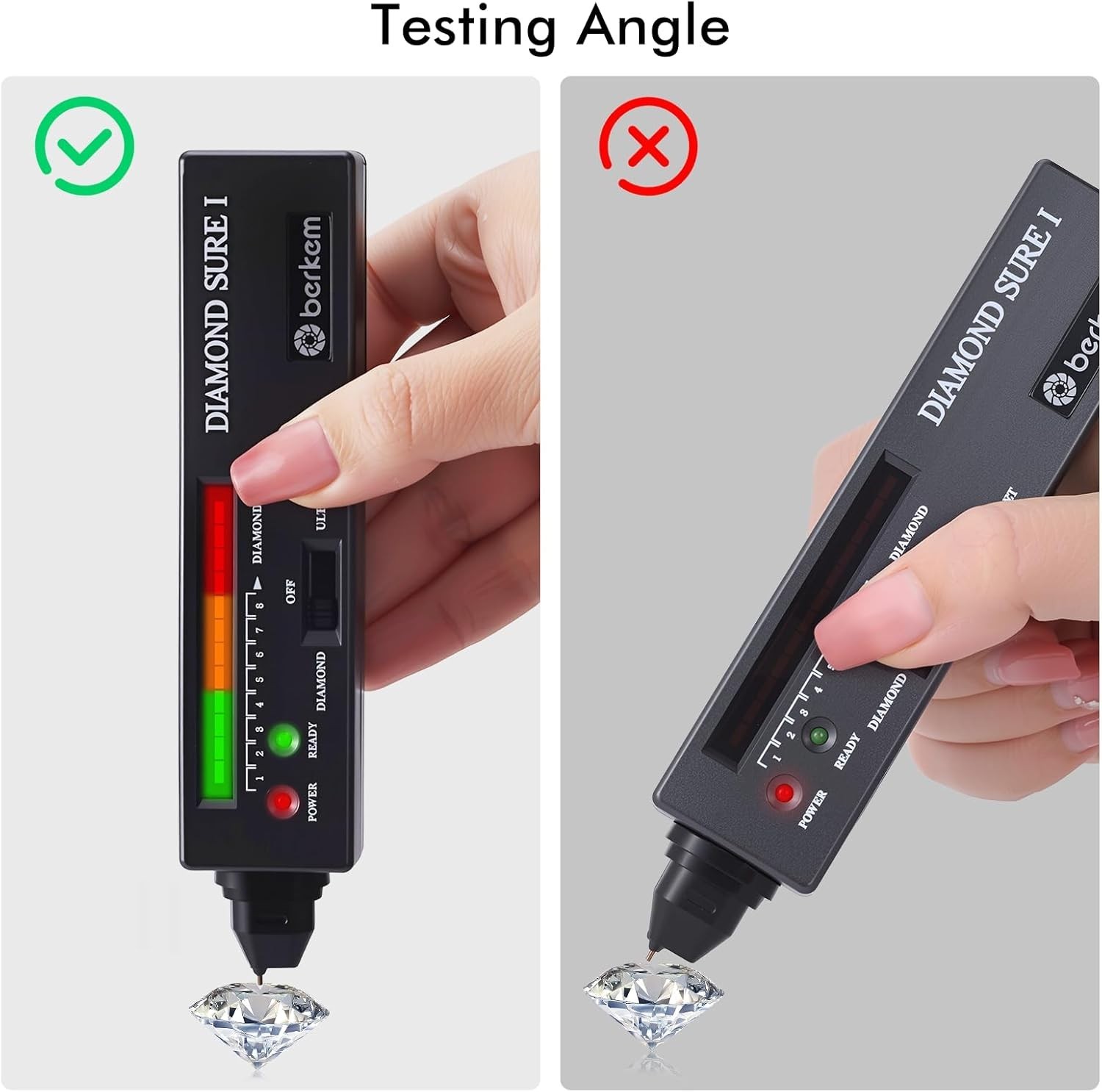 Diamond Tester Pen with 365nm UV Light & Thermal Sensor Fast 0.5s Detection