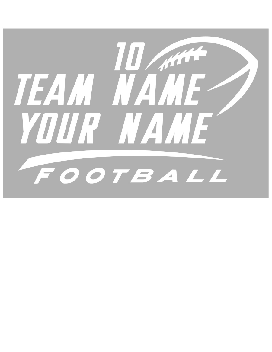 Personalized Football Vinyl Decal Custom Sticker Car Window