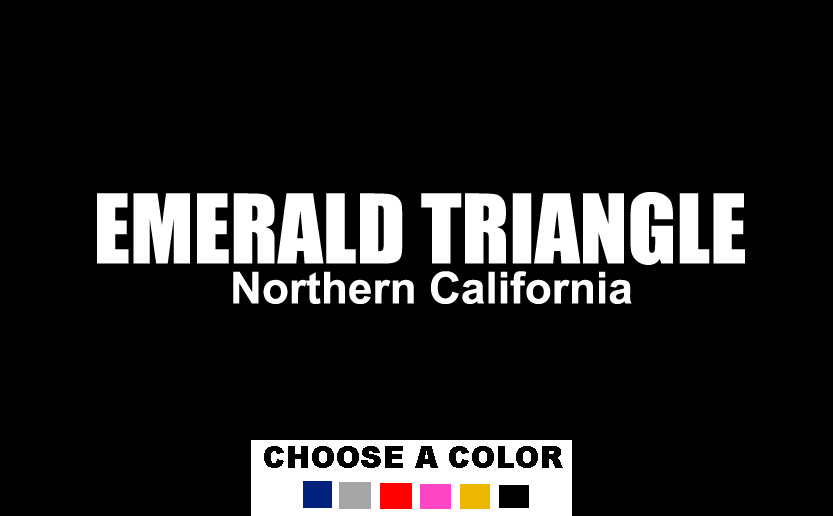 EMERALD TRIANGLE Northern California Decal Sticker Trinity Humboldt Mendocino
