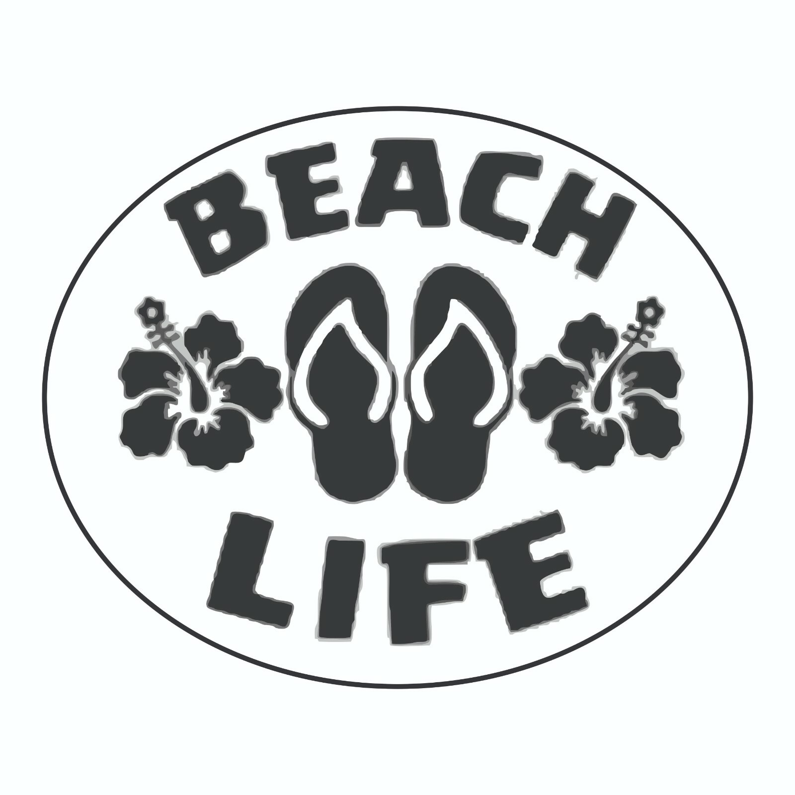 Beach Life Sticker, Decal, Bumper Sticker Vacation Sticker 3" x 3.5"
