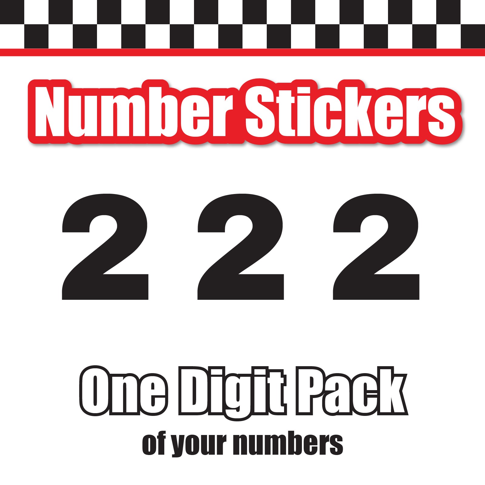 3x 3 Digit Custom Single Number Stickers Decal Locker Door Mailbox Archivo