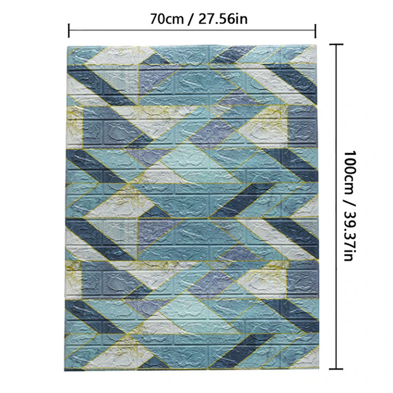 70Cm*10M 3D Brick Pattern Wall Sticker Self-Adhesive Panel Waterproof