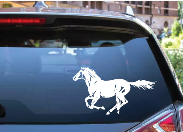Horse Stallion Galloping #3, 4-21" Outdoor Die Cut Vinyl Decal Sticker