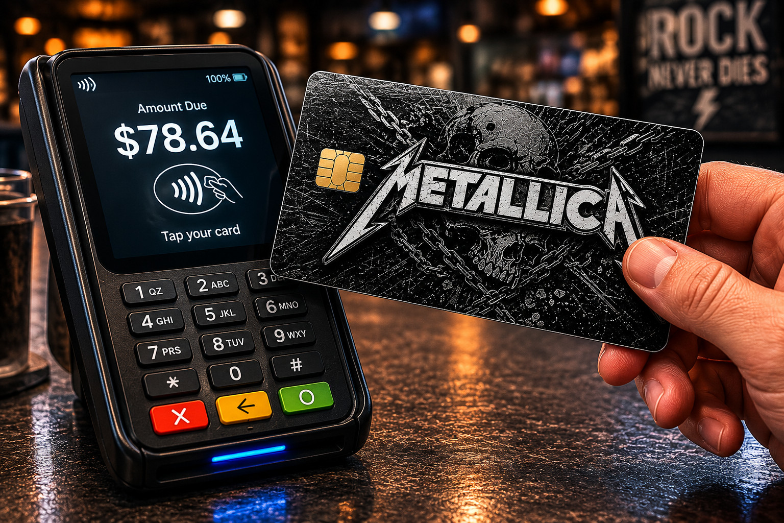 Metallica Heavy Metal Credit Card Skin Debit Card Vinyl Sticker