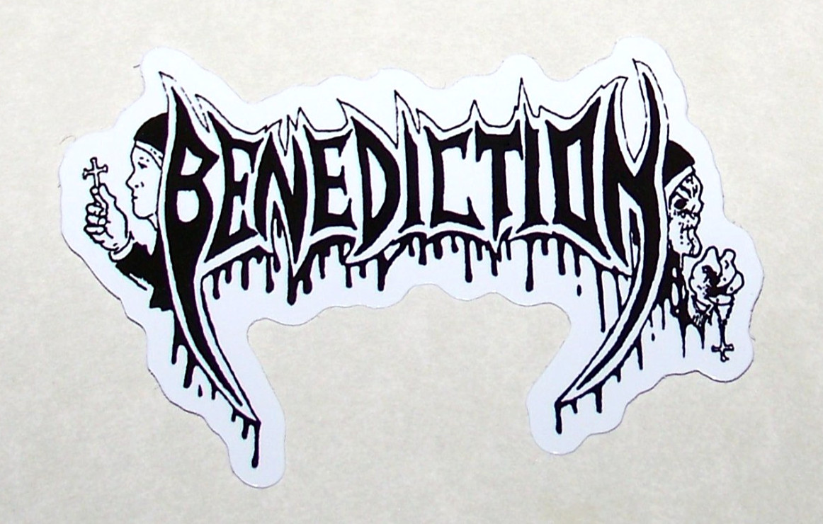BENEDICTION – Logo Die Cut Sticker Decal Music Rock Band Metal Benediction