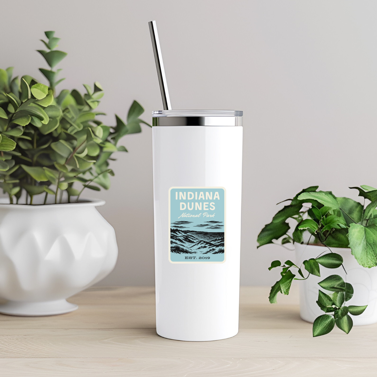 Indiana Dunes National Park Sticker – Retro 1960s Style Decal