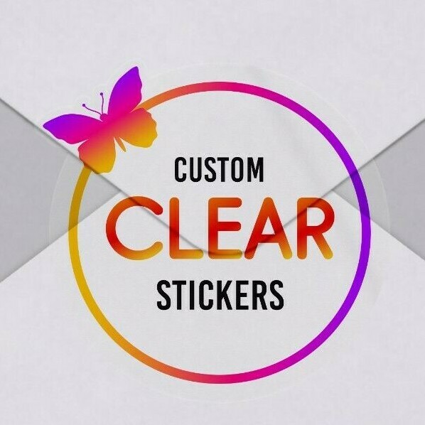 100 Custom Clear Labels Waterproof Clear Sticker Logo transparent Stickers Decal