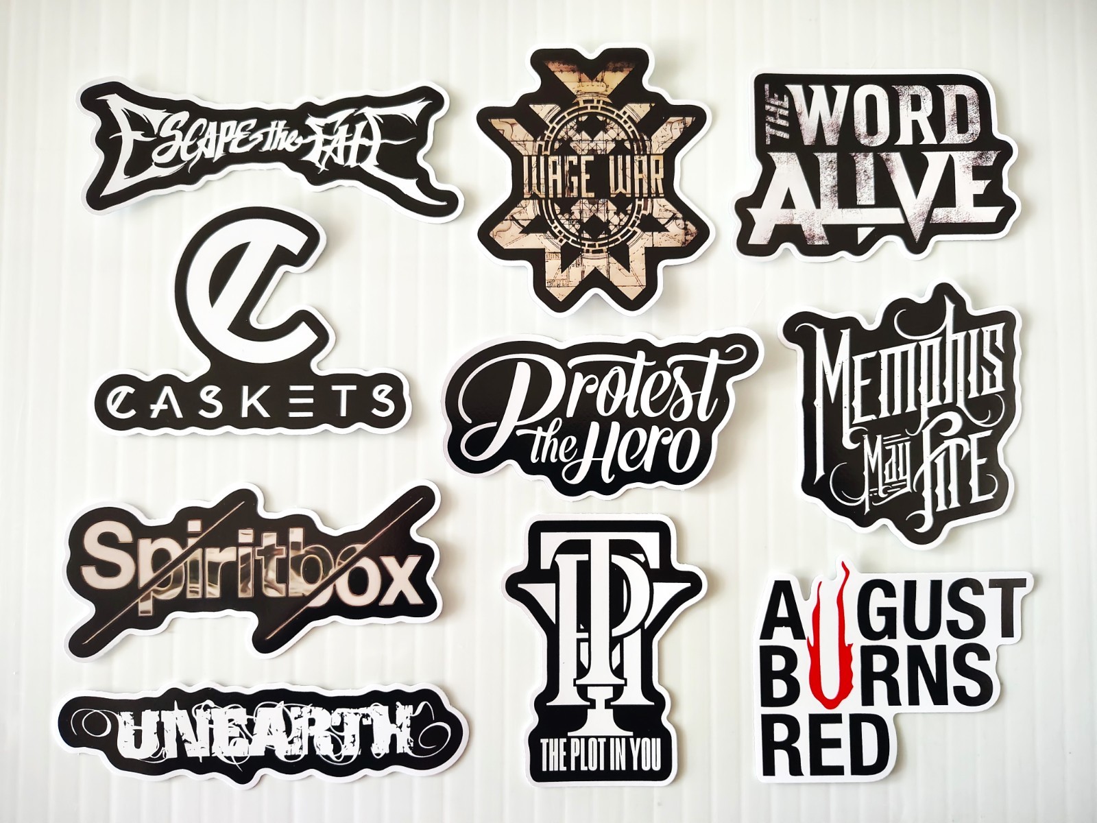 Metalcore Deathcore Sticker Lot (QTY 10) SET 7 metal august burns red unearth