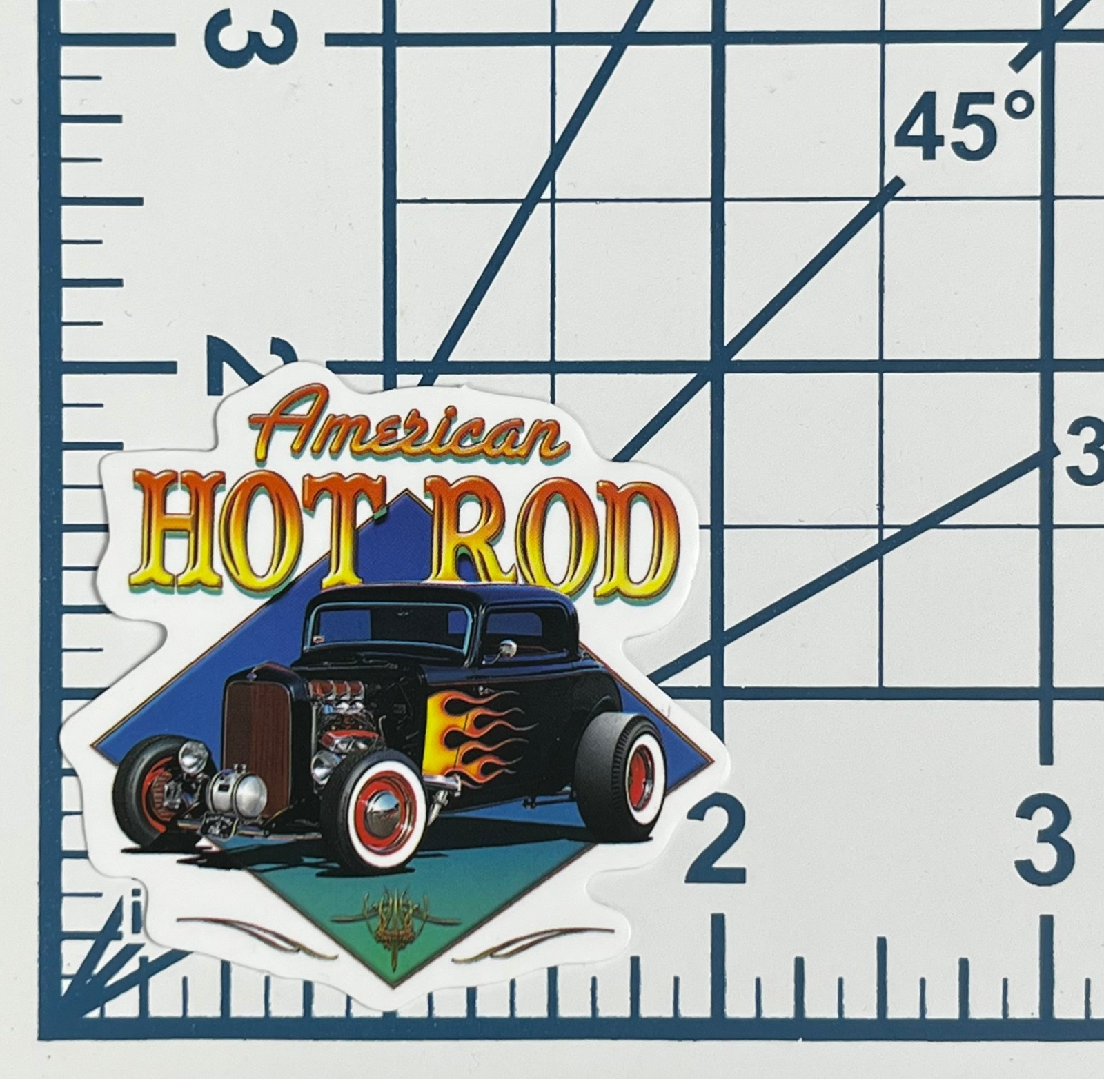 American Hot Rod Flame Vinyl Sticker Decal Retro Classic 32 Coupe Street Rod