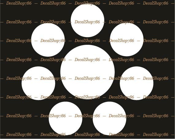 Revolver Cylinder Silhouette – Car/SUV/Truck Vinyl Die-Cut Peel N' Stick Decals