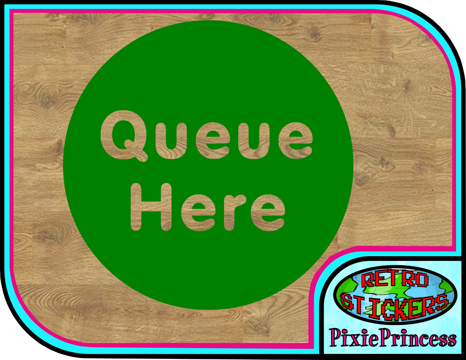 Social Distancing Floor Sticker R Vinyl Store Shop Decal Queue Place Marker Safe
