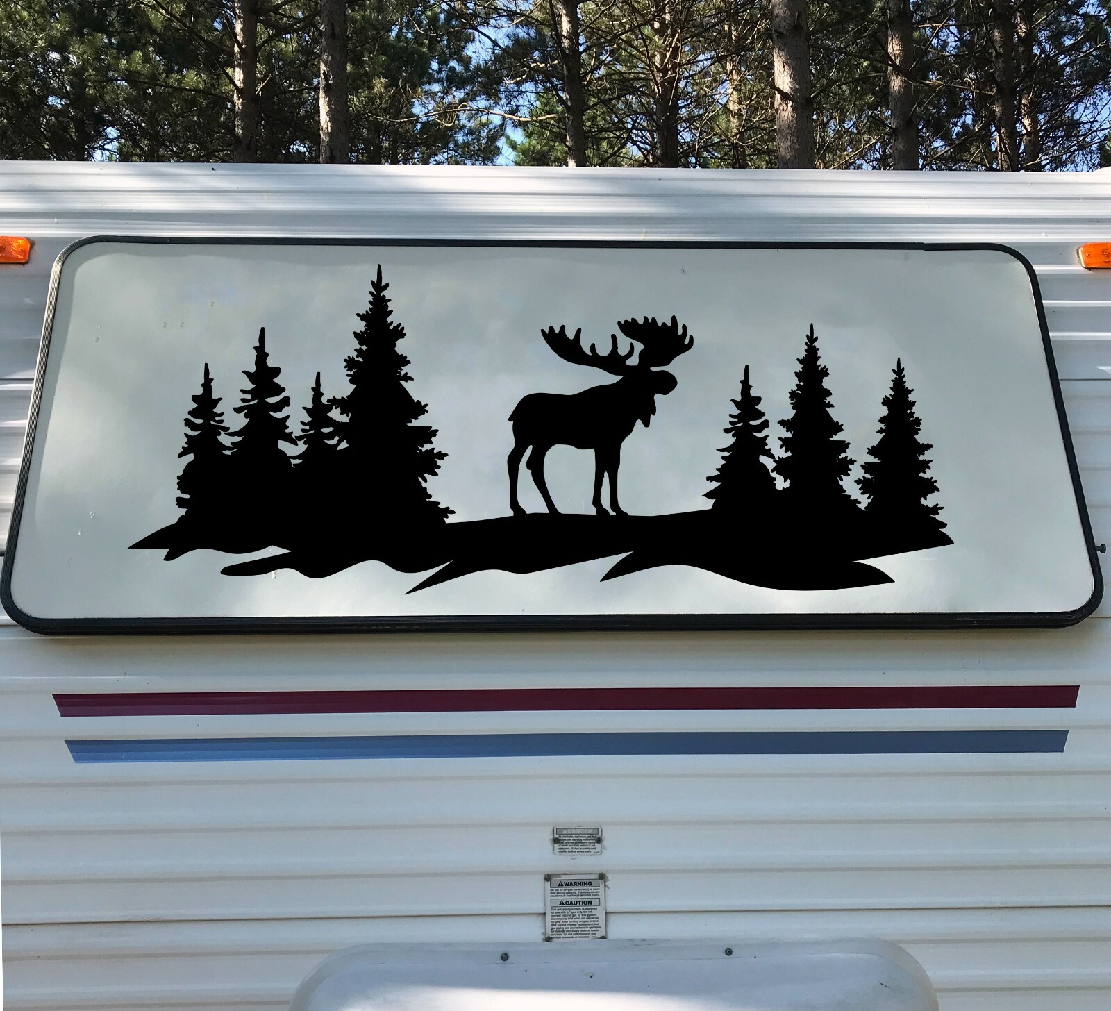 Moose Forest Scene V2 | RV Camper Truck 4×4 Graphics | Die Cut Sticker