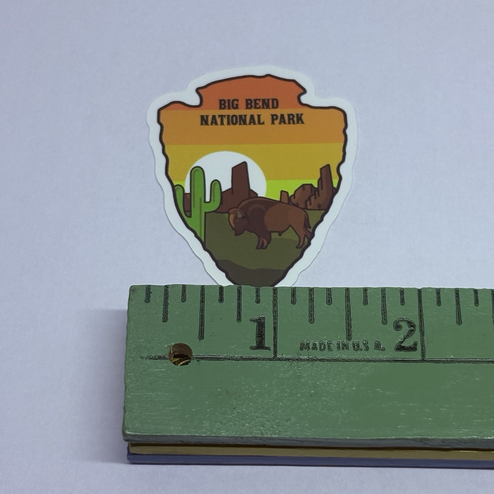 Big Bend National Park Sticker Texas Bison Art Travel Decal Vinyl Souvenir Tc9