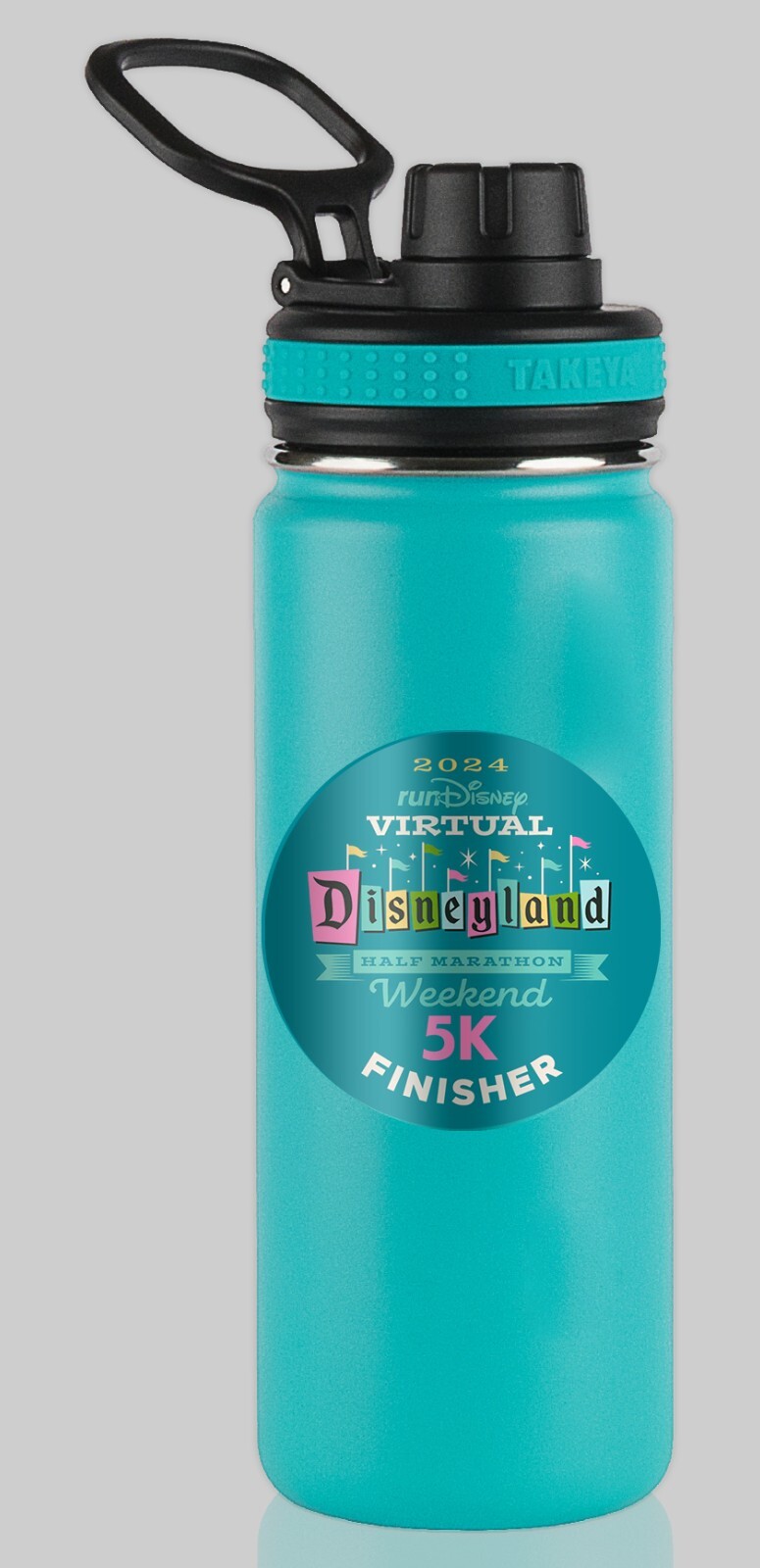 Disneyland Half Marathon 2024 5K 3.1 VIRTUAL FINISHER Water Bottle Sticker